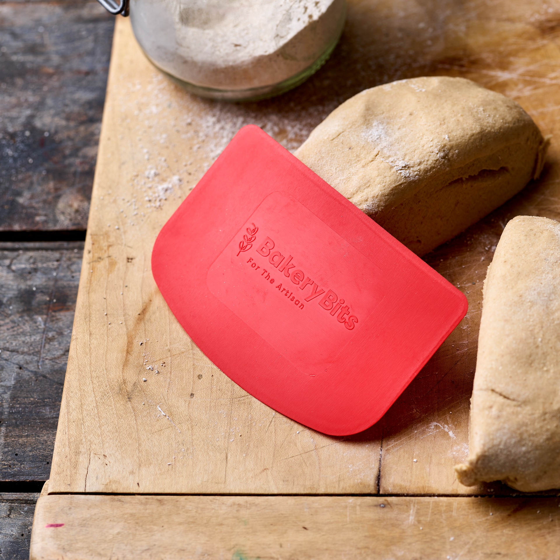 BakeryBits Flexible Dough Scraper (Red)