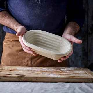 500g Oval Spiral-Surface Brotform or Proofing Basket by BakeryBits