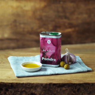 Pomora Extra Virgin Olive Oil - Garlic Flavoured, 250ml by Pomora