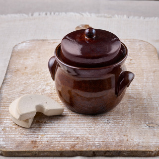 Salt-Glazed Ceramic Fermenting Jar - 2L by BakeryBits