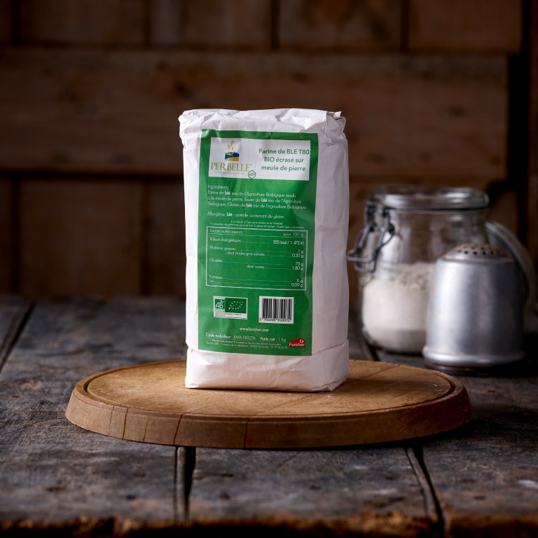 Foricher Farine Biologique T80 (French Organic Stoneground White Flour)-25kg by Foricher Les Moulins