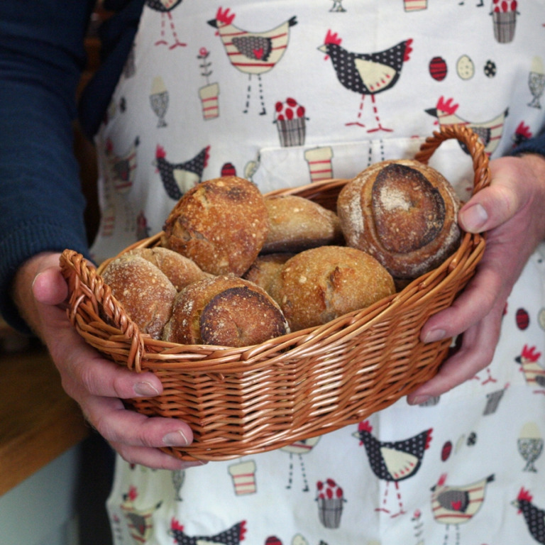 Handmade Oval Bread or Roll Serving Basket 29x20cm 