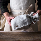 BakeryBits Medium Waist Waxed Cotton Baker's Apron Gift Set by Fieldware Co