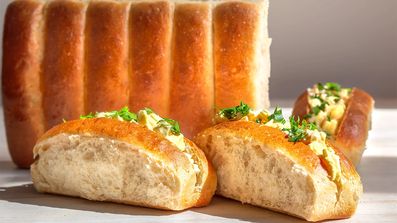 Potato Bread Rolls With A USA pans, Finger roll, Bun Tin