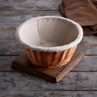 2kg Heavy-Duty Round Lined Proofing Bread Dough Basket by BakeryBits