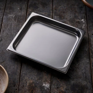GN 2/3 40mm Deep Stainless Steel Tray (354x325mm) by PI.Dom