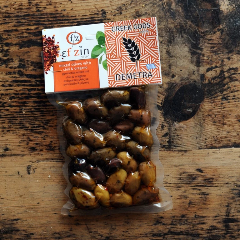 Mixed Olives with Chilli and Oregano, 200g by Ef Zin