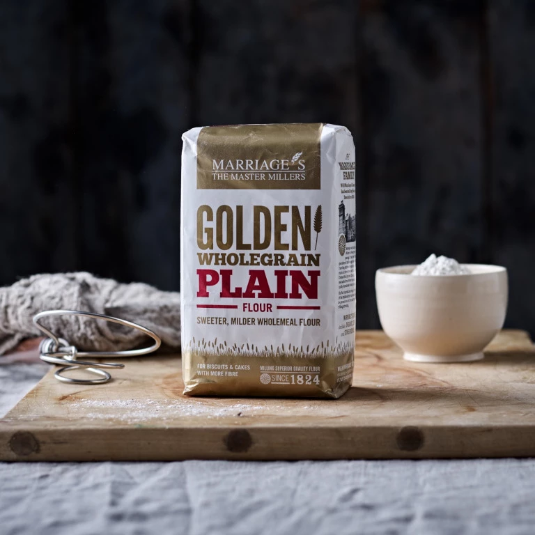 Short-Dated Marriage's Golden Wholegrain Plain flour-1kg by WH Marriage