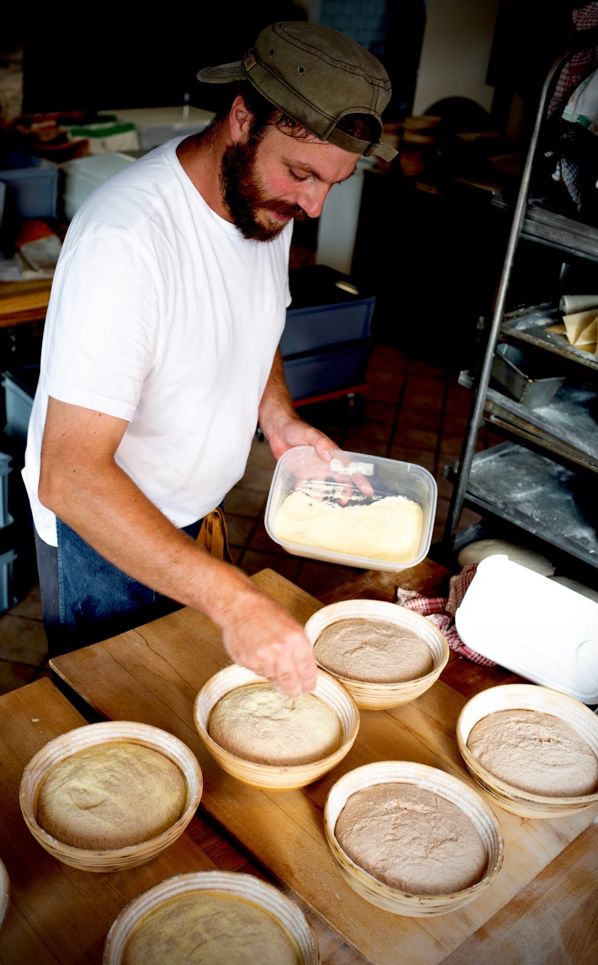 Jack at work in the bakehouse